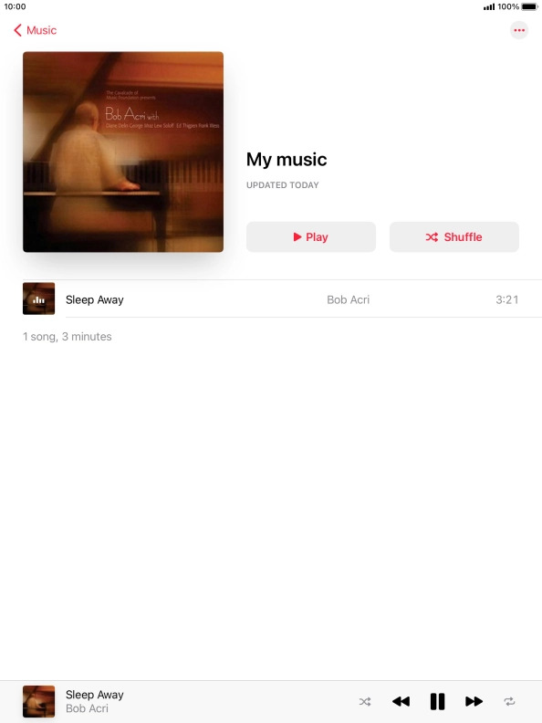 Press the song title.