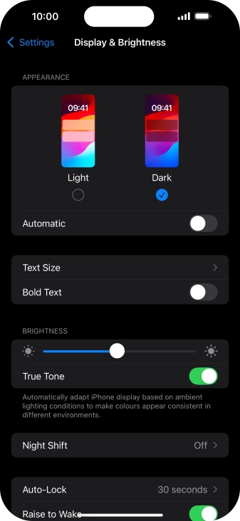 Press the indicator next to 