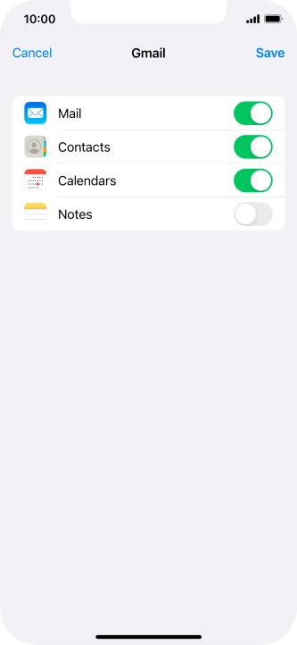 If this screen is displayed, you email account has been recognised and set up automatically. Follow the instructions on the screen to key in more information and finish setting up your phone.