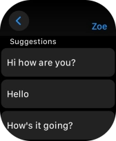 Press the required quick reply.