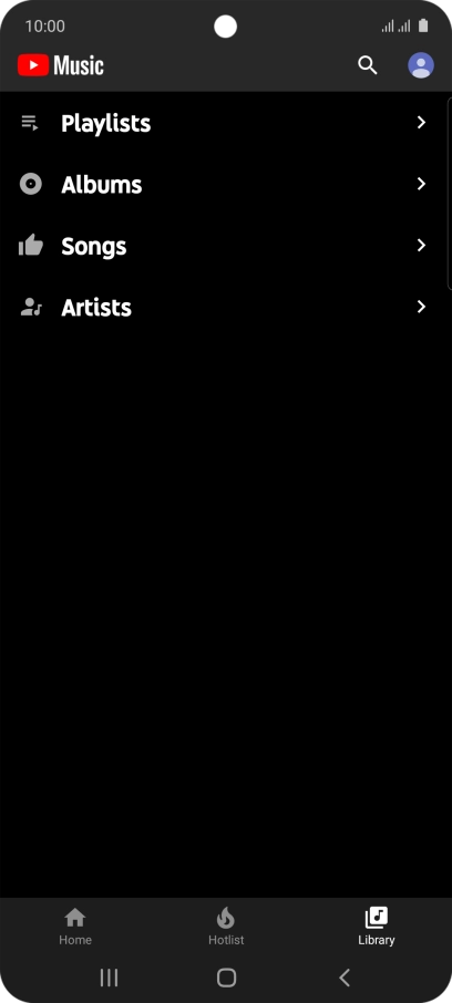 Press the required category.