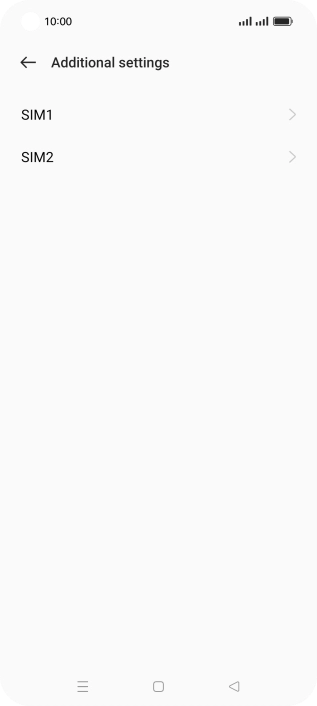 Press the name of the SIM.