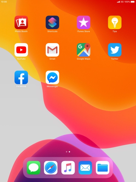 Press and hold any app.