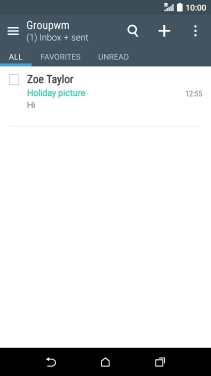 Press the new email message icon.