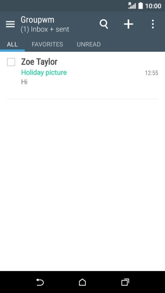 Press the new email message icon.