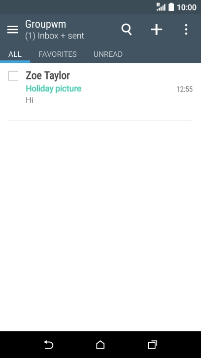 Press the new email message icon.