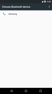 Press the required Bluetooth device and wait while the file is transferred.