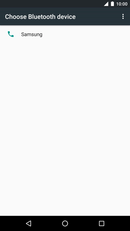 Press the required Bluetooth device and wait while the file is transferred.