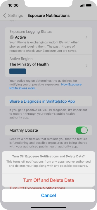 Press Turn Off and Delete Data.