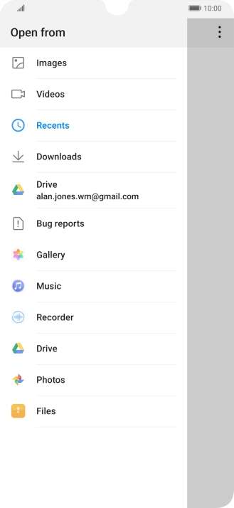 Press Images and go to the required folder.