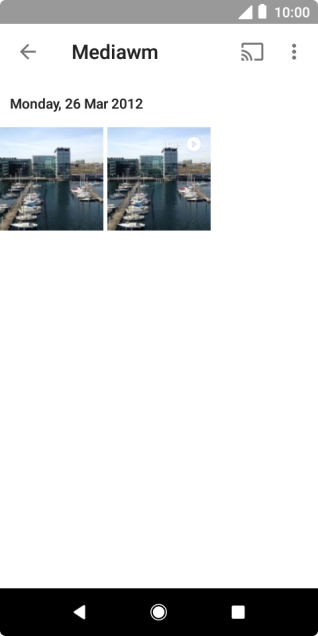 Press and hold any picture or video clip.