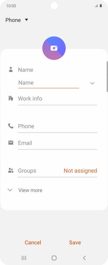 Press the address book drop down list.