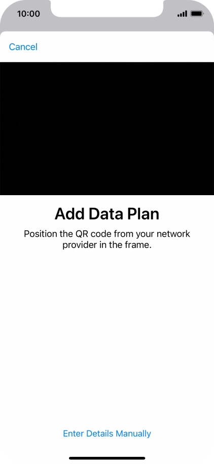 Place the QR code you've received inside the phone camera frame to scan the code.