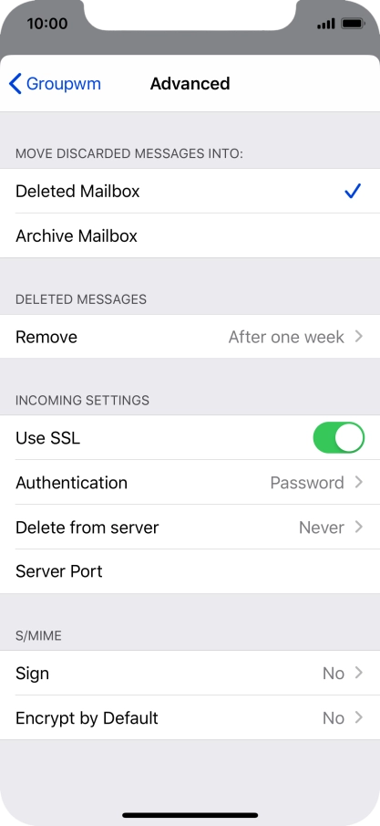 Press the indicator next to 