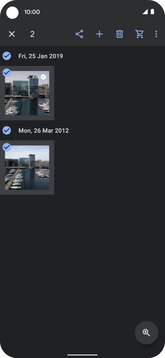 Press the share icon.