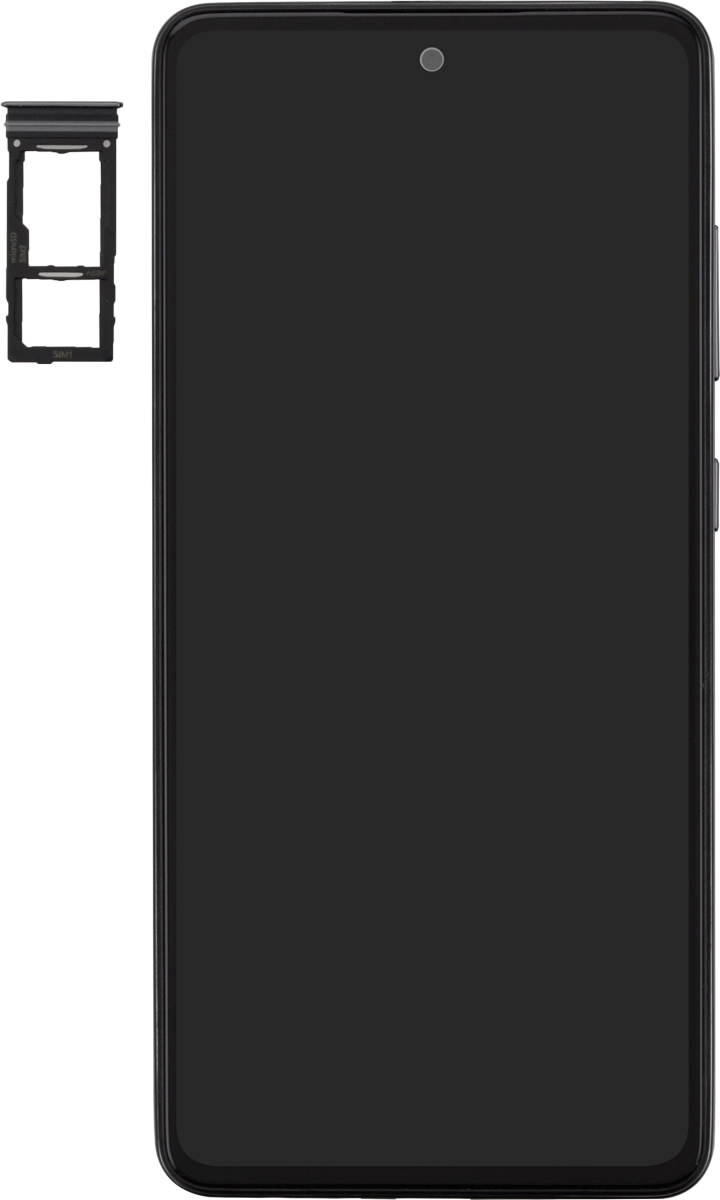 Turn your SIM so the angled corner of the SIM matches the angled corner of the SIM holder and place your SIM in the SIM holder.