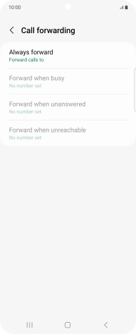 Press the required divert type.