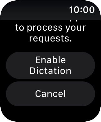 Press Enable Dictation.