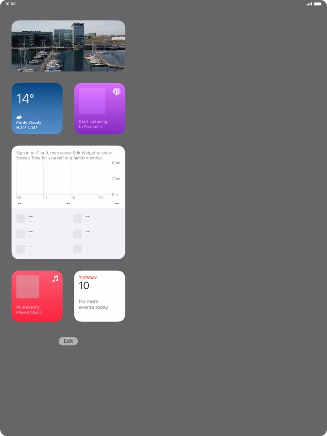 Press the required widget and drag it on top of another widget.