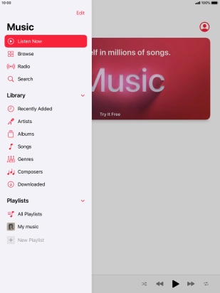 Press the required playlist.