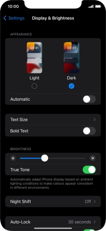 Press the indicator next to 