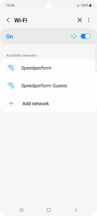 Press the menu icon.