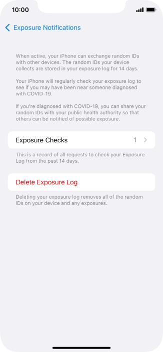 Press Delete Exposure Log.