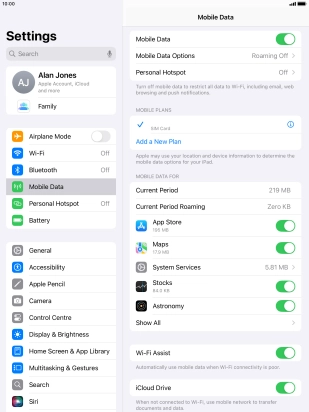 The total data usage is displayed next to Current Period.