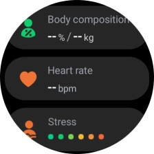 Press Heart rate.
