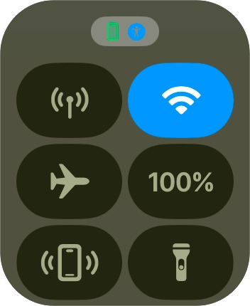 Press the flight mode icon to turn the function on or off.