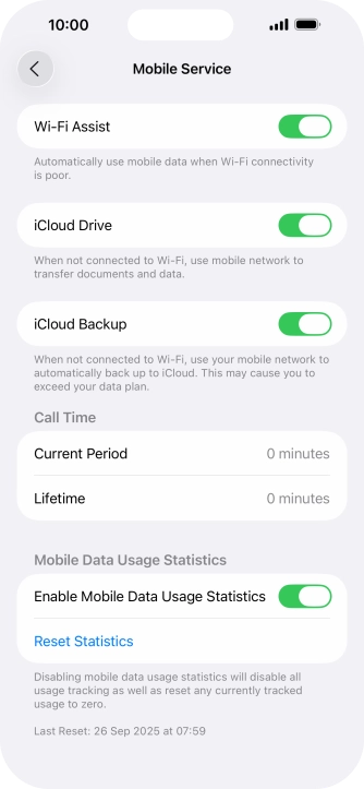 Press the indicator next to 