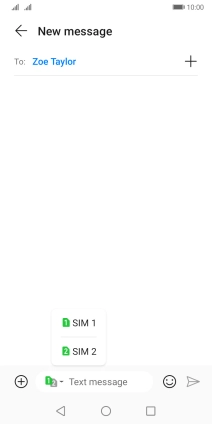 Press the required SIM.