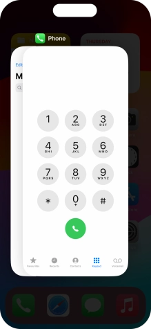 Slide upwards on the required application to end it.