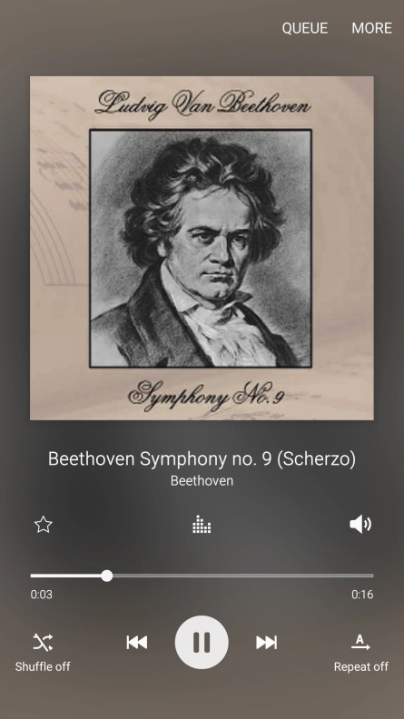 Press arrow right to go to the next audio file.