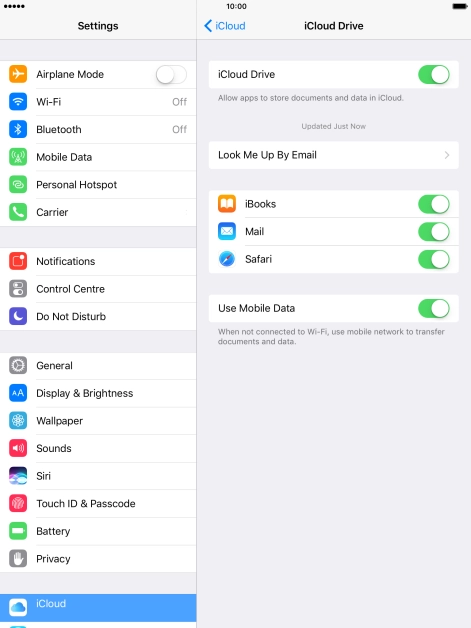 Press the indicator next to 