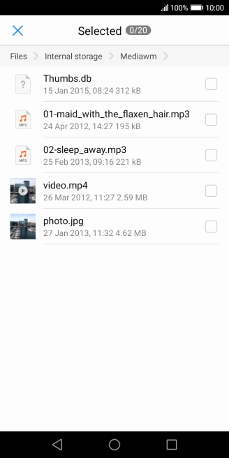 Go to the required folder and press the required file.