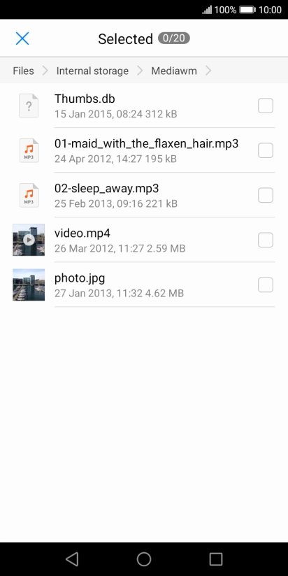 Go to the required folder and press the required file.