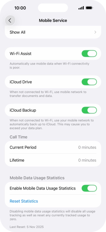 Press the indicator next to 