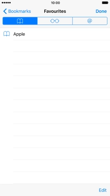 Press the required bookmark.