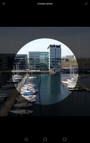 Drag the frame to the required position to select the required detail and press the confirm icon.
