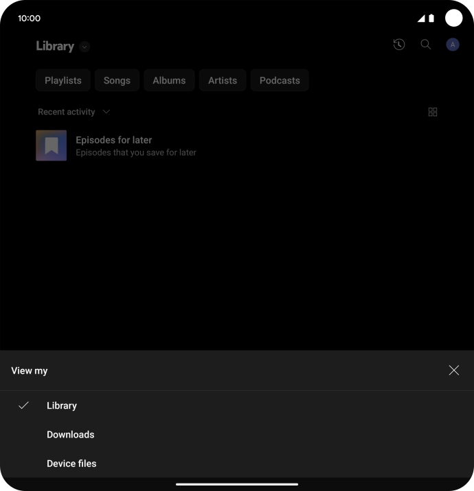 Press the required category and go to the required audio file.