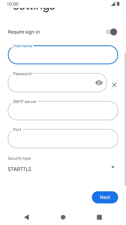 Press the field below 