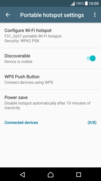 Press Configure Wi-Fi hotspot.