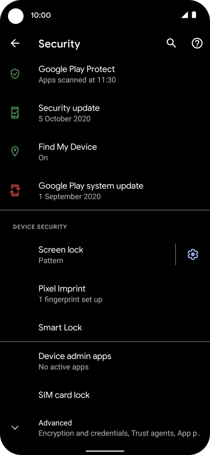 Press Screen lock and key in the current phone lock code.