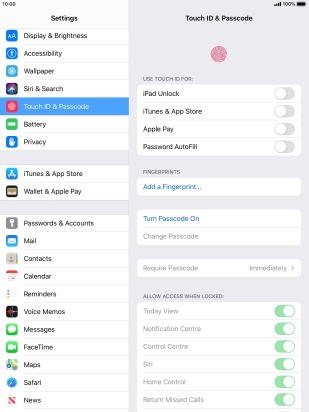 Press Add a Fingerprint... and follow the instructions on the screen to add your fingerprint.