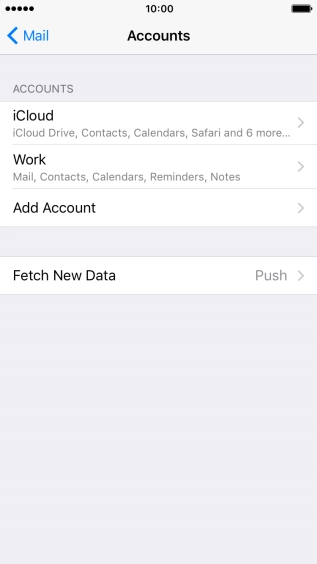 Press the required email account.