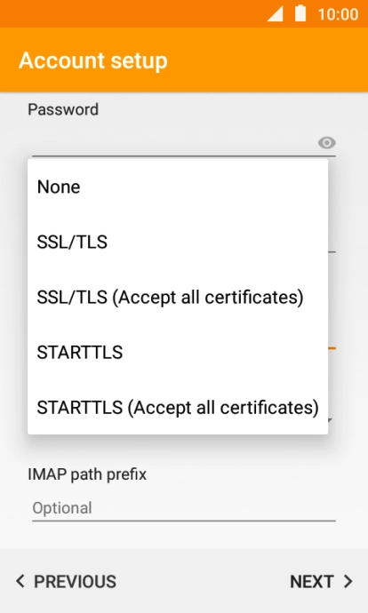 Press None to turn off the function.