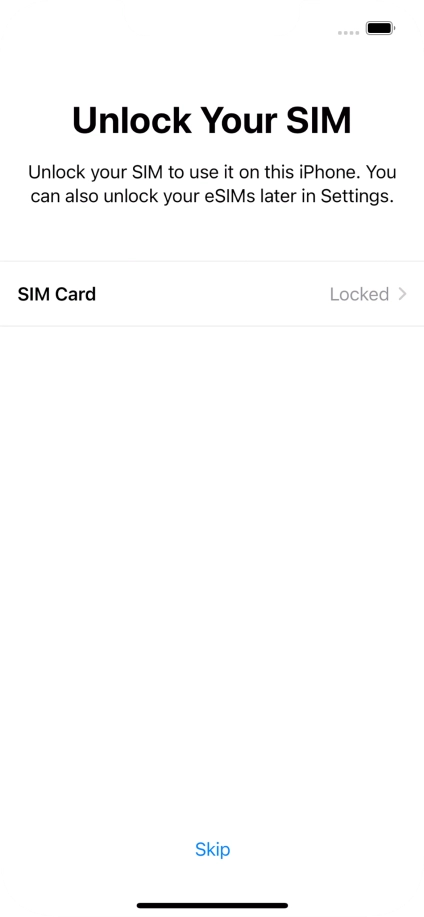 Press SIM Card.