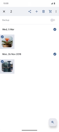 Press the share icon.