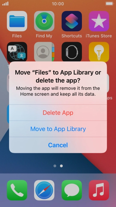 Press Delete App.